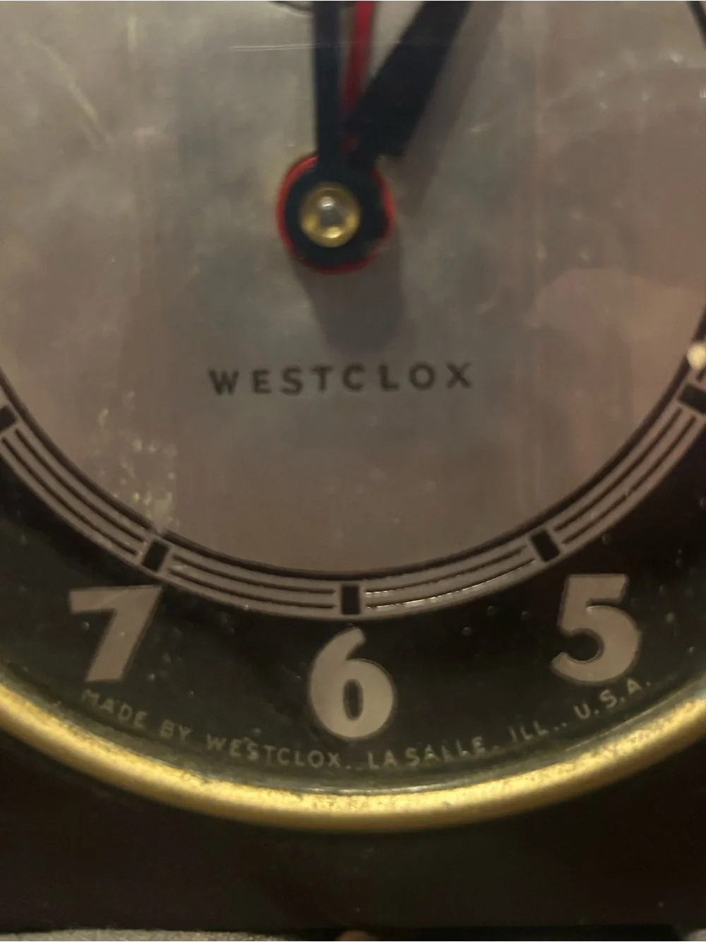 Westclox 1930’s/40’s art deco/ nouveau Brown and Gold Vintage-Style Wall Clock